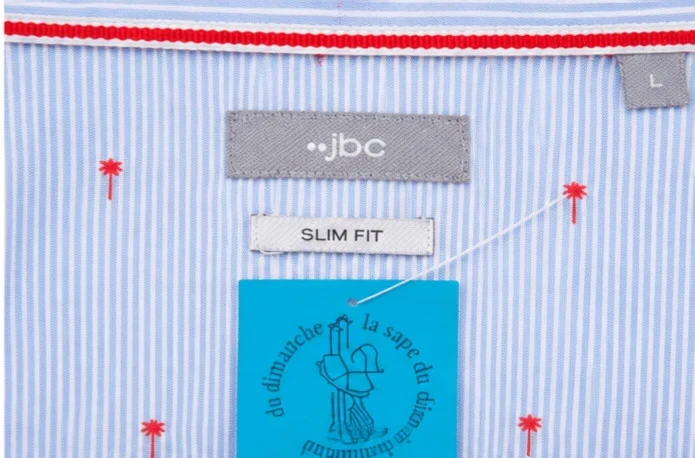 Chemise JBC slim fit lichtblauw met patronen – Maat L – Elegant – photo 2